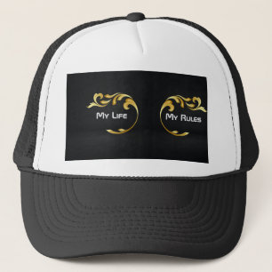 Benutzerdefiniert Mein Leben Meine Regeln Text-Bil Truckerkappe