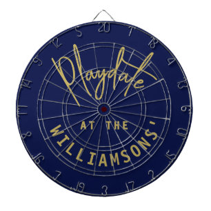 Benutzerdefiniert Minimalistisch Navy Blau Gold Sp Dartscheibe