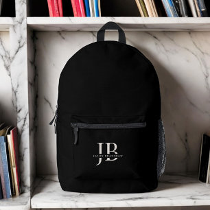 Benutzerdefiniert Modernes elegantes Monogramm und Bedruckter Rucksack