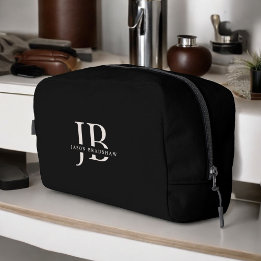 Benutzerdefiniert Modernes elegantes Monogramm und Waschbeutel
