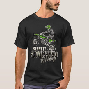 Benutzerdefiniert NAME Dirt Bike Fahrer Motocross  T-Shirt