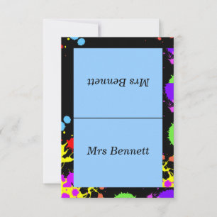 Benutzerdefiniert, Neon Paint, Tabelle, Escort Car Einladung