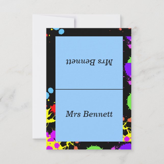 Benutzerdefiniert, Neon Paint, Tabelle, Escort Car Einladung (Vorderseite)