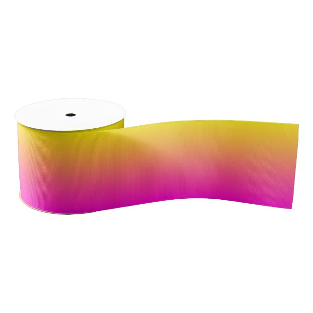 Benutzerdefiniert Neon Pink Ombre Ripsband (Spule)
