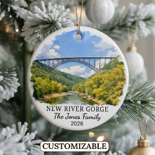 Benutzerdefiniert New River Gorge National Park We Keramik Ornament