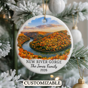 Benutzerdefiniert New River Gorge National Park We Keramik Ornament