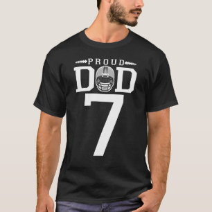 Benutzerdefiniert Nummer 7 Proud Football Vater Pe T-Shirt