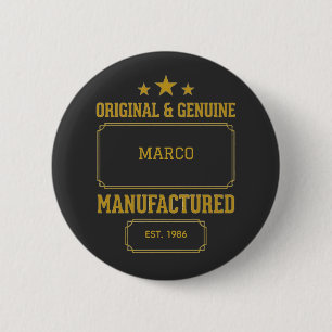 Benutzerdefiniert Original & Echtes Geburtstag Button
