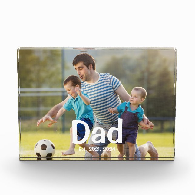 Benutzerdefiniert Papa gegründet Fotoblock (Vorderseite)