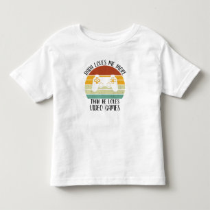 Benutzerdefiniert Papa liebt mich mehr als er Vide Kleinkind T-shirt