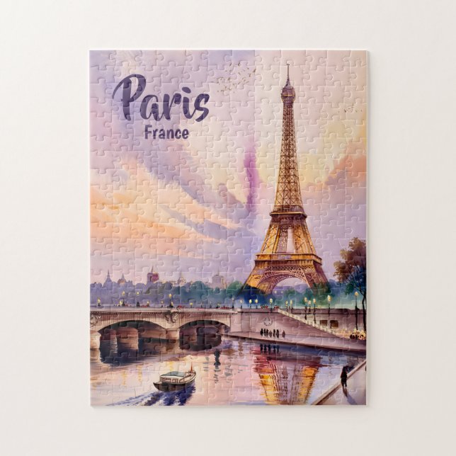 Benutzerdefiniert Paris Frankreich Eiffelturm Sonn Puzzle (Vertikal)