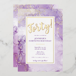BENUTZERDEFINIERT - Porter Lavender & Goldfolie Ge Folieneinladung