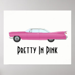 Benutzerdefiniert Pretty in Pink Retro Vintage Pin Poster