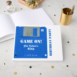 Benutzerdefiniert Retro Game Geburtstagsdiskette 3 Gästebuch