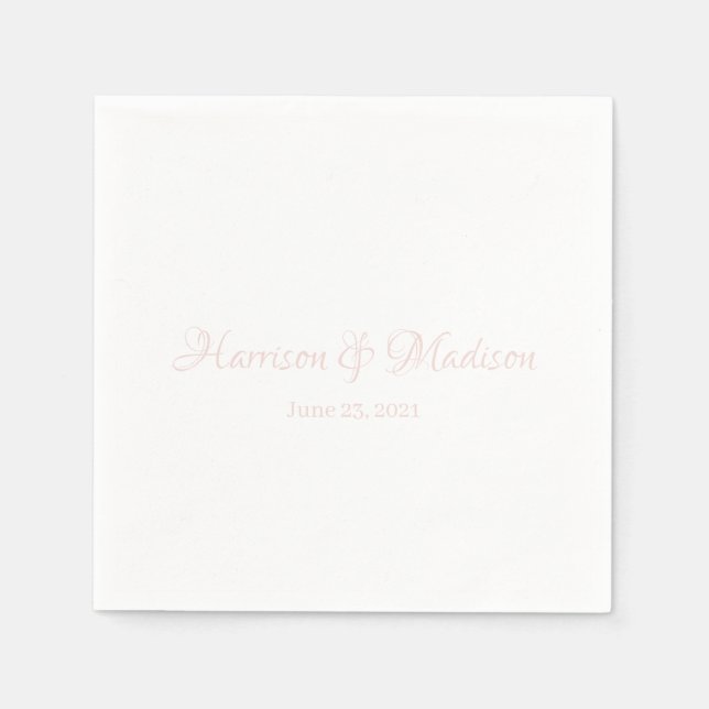 Benutzerdefiniert rot rosa Skript Couple Name Datu Serviette (Vorderseite)