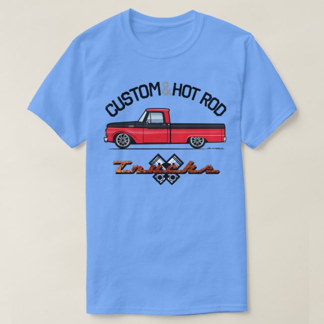 Benutzerdefiniert Rot und Schwarz T-Shirt (Design vorne)