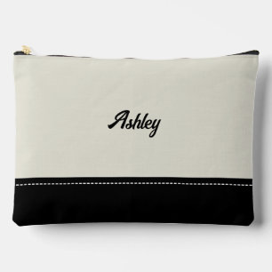 Benutzerdefiniert Schwarz Beige personalisiert pre Zubehörtasche