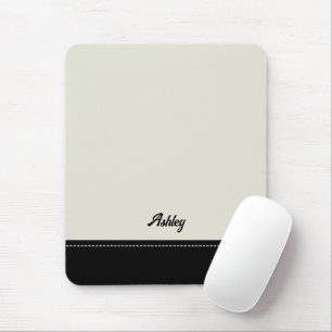 Benutzerdefiniert schwarzes beiges personalisierte mousepad