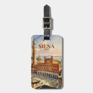 Benutzerdefiniert Siena Italien Reise Vintage Piaz Gepäckanhänger