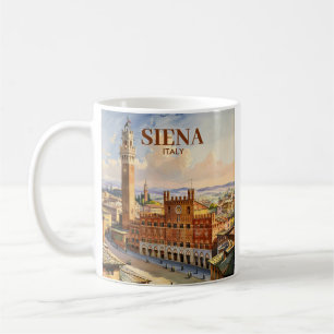 Benutzerdefiniert Siena Italien Reise Vintage Piaz Kaffeetasse