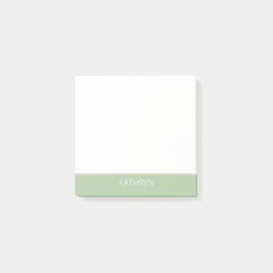 benutzerdefiniert solide Salbei grün natürlich bra Post-it Klebezettel