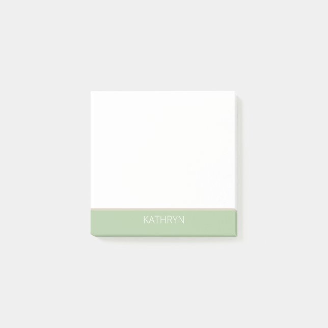 benutzerdefiniert solide Salbei grün natürlich bra Post-it Klebezettel (Vorderseite)