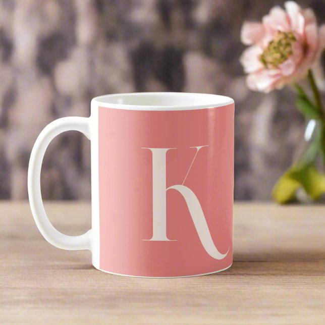 Benutzerdefiniert Stilvoller Anfangsname l Feminin Kaffeetasse (Von Creator hochgeladen)