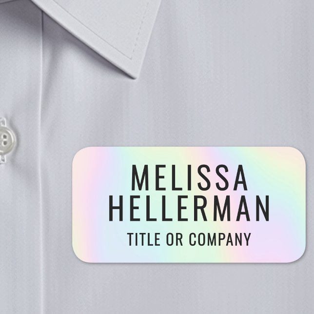 Benutzerdefiniert Süß Holografisch Namensschild (Custom Cute Holographic Name Tag )