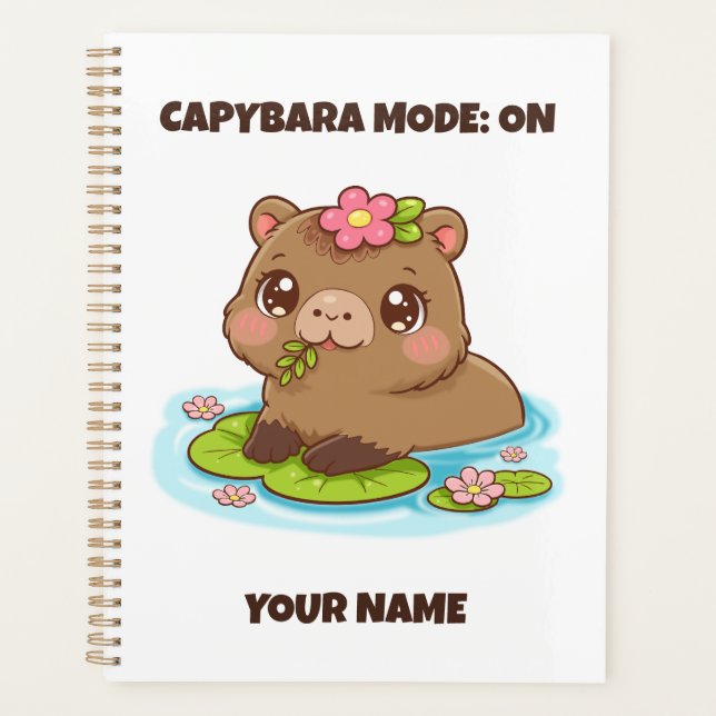 Benutzerdefiniert süß Kawaii Capybara Modus Planer (Vorderseite)