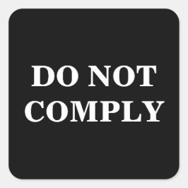 Benutzerdefiniert Text/Farbe Schwarz Pro Freiheit  Quadratischer Aufkleber