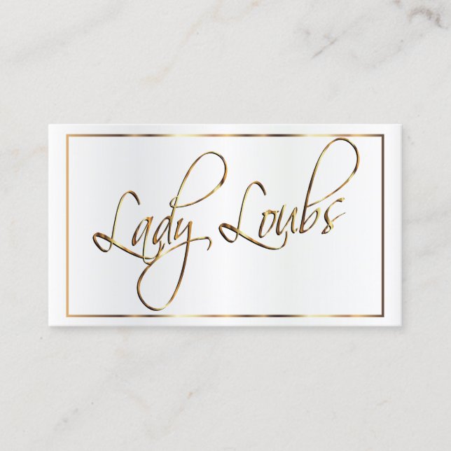 Benutzerdefiniert - Text mit Gold-Script Visitenkarte (Vorderseite)