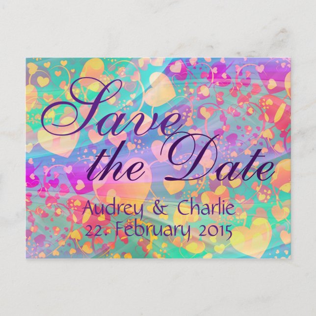 Benutzerdefiniert Text, Zeichen, Bild und Hintergr Ankündigungspostkarte (Vorderseite)