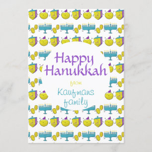 Benutzerdefiniert tragen Sie Ihren Namen Hanukkah Einladung