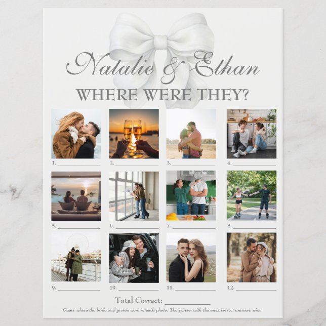 Benutzerdefiniert, wo sie sich Brautparty-Spiel vo (Vorderseite)