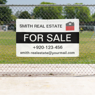 Benutzerdefiniert zu Verkaufen Immobilien Logo Tel Banner