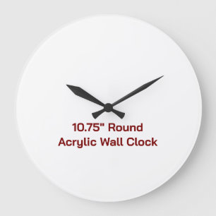 Benutzerdefinierte 10,75" Runde Acryl-Wanduhr Große Wanduhr
