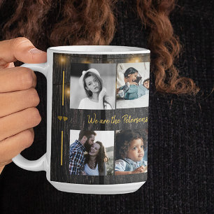 Benutzerdefinierte 10 Foto Collage Ihre Textfamili Kaffeetasse
