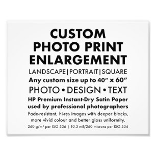 Benutzerdefinierte 10"x8" Landscape Foto Erweiteru