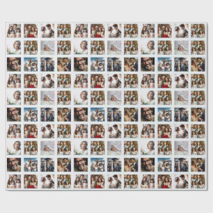 Benutzerdefinierte 12 Fotos, Jahresrückblick auf R Geschenkpapier