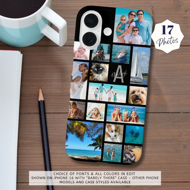 Benutzerdefinierte 17 Collage Monogramm Name Ihre  Case-Mate iPhone Hülle (Von Creator hochgeladen)