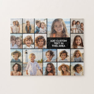 Benutzerdefinierte 18-Foto-Collage rundum Puzzle