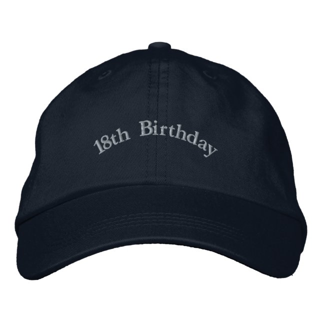 Benutzerdefinierte 18. Geburtstag Erwachsensein St Bestickte Baseballkappe (Vorderseite)