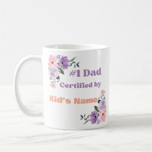 Benutzerdefinierte "#1 Dad, zertifiziert von Kid's Kaffeetasse