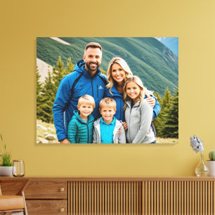 Benutzerdefinierte 1-Foto-Familie Leinwanddruck