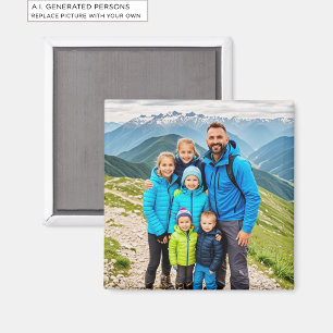 Benutzerdefinierte 1-Foto-Familie Magnet