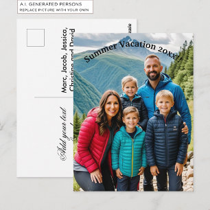 Benutzerdefinierte 1-Foto-Familie Postkarte