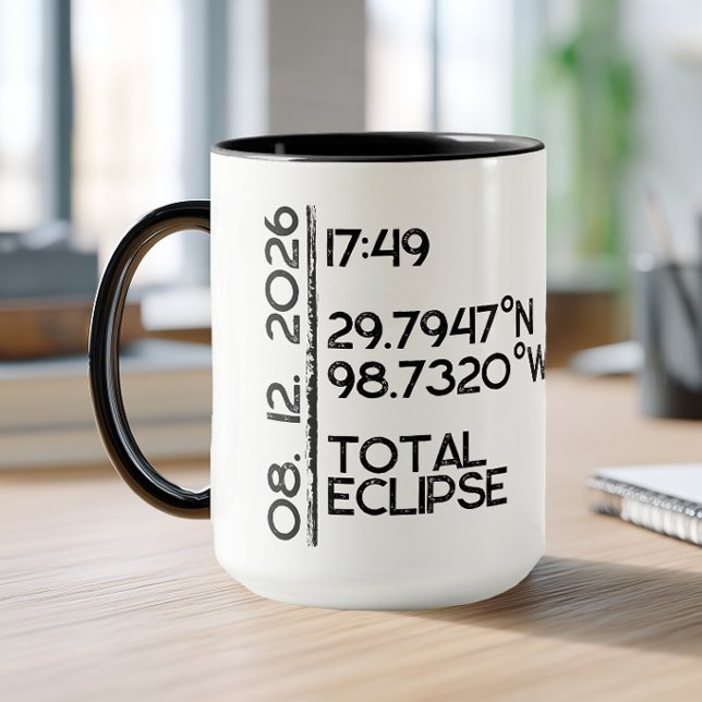 Benutzerdefinierte 2026-Finsternis Tasse (Custom Eclipse Coffee Mug)
