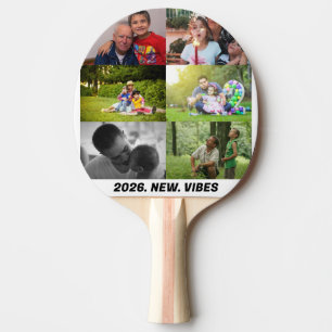 Benutzerdefinierte 2026 Stimmung 6 Foto-Collage Tischtennis Schläger