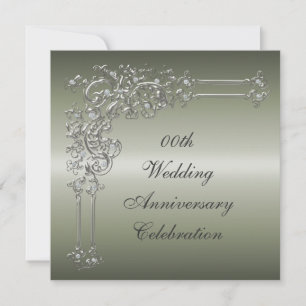 Benutzerdefinierte 25. Hochzeitstag-Party-Einladun Einladung