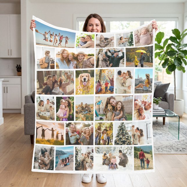 Benutzerdefinierte 28-Foto-Collage Fleecedecke (Von Creator hochgeladen)